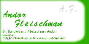 andor fleischman business card